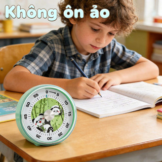 Panda Hẹn giờ Đếm ngược Cơ học 60 phút Máy tính để bàn từ tính Im lặng Học tập nhà bếp cho trẻ em