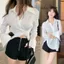 Áo sơ mi cao cấp phiên bản Hàn Quốc cổ polo thời trang, thun mỏng nhẹ, thoáng mát