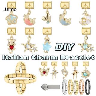 Mặt dây chuyền hạt vòng tay vintage màu vàng, thép không gỉ, thời trang cho bé gái và thanh thiếu niên