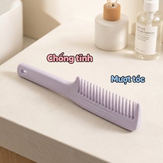 Bộ Lược Tóc Chống Tĩnh Điện PC ABS Răng Rộng Đuôi Chuột Detangling Salon Tạo Kiểu Sử Dụng Hàng Ngày