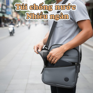 Túi đeo chéo nam Túi đeo chéo chống nước PU chống sốc EVA Dây đeo có thể điều chỉnh Công việc du lịch đường phố