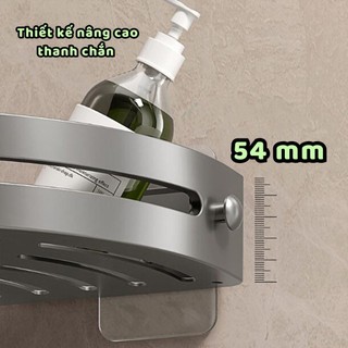 Giá góc treo tường phòng tắm, giá góc phòng tắm đa năng, chống gỉ, thép cường độ cao, thiết kế không đục lỗ