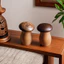 Sáng Tạo Thiết Thực Gỗ Chắc Chắn Tăm Giá Đỡ, Hộp Tăm Gia Đình, Đen Quả óc Chó Gỗ Sồi Khâu Đôi Bằng Gỗ Dễ Thương Nấm Tăm Lọ