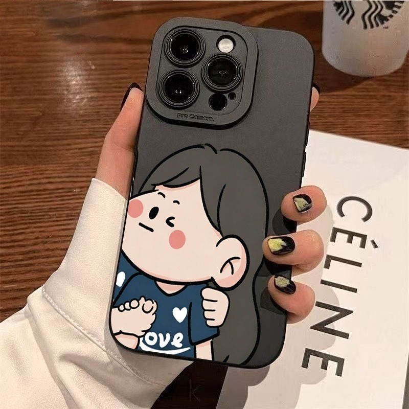 Ốp lưng iPhone Vỏ máy ảnh silicon mềm chống sốc Little Girl - iP 7/8/X/XS/XR/11/12/13/14/15/16/17/Plus/Air/Pro/Max