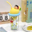 Spike Price [Chính hãng] Lemon Crayon Shin-Chan Glass Water Cup Crayon Shin-Chan Straw Cup Phim hoạt hình Cốc nước sinh viên dễ thương Quà tặng ngoại vi Anime
