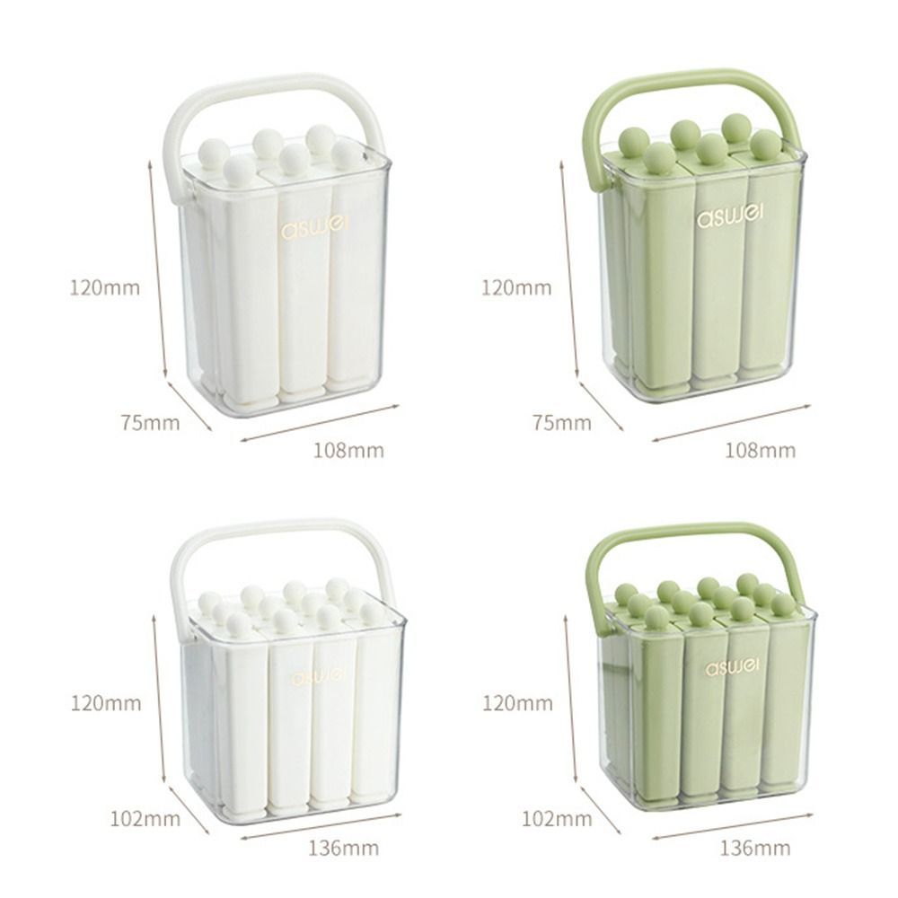 HOBBYIN Khay Đá Thanh Dài, Khuôn Silicon Di Động Cũ Popsicle, Bền Có Nắp Làm Đá Khuôn Dụng Cụ Nhà Bếp