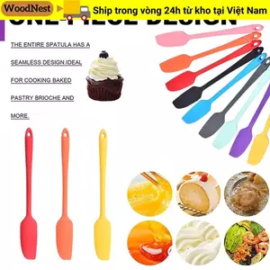 Thìa mứt WOODNEST, Dụng cụ cạo nướng mở rộng chống dính, Thìa trộn tích hợp chịu nhiệt bằng silicon Dụng cụ làm bánh nhà bếp