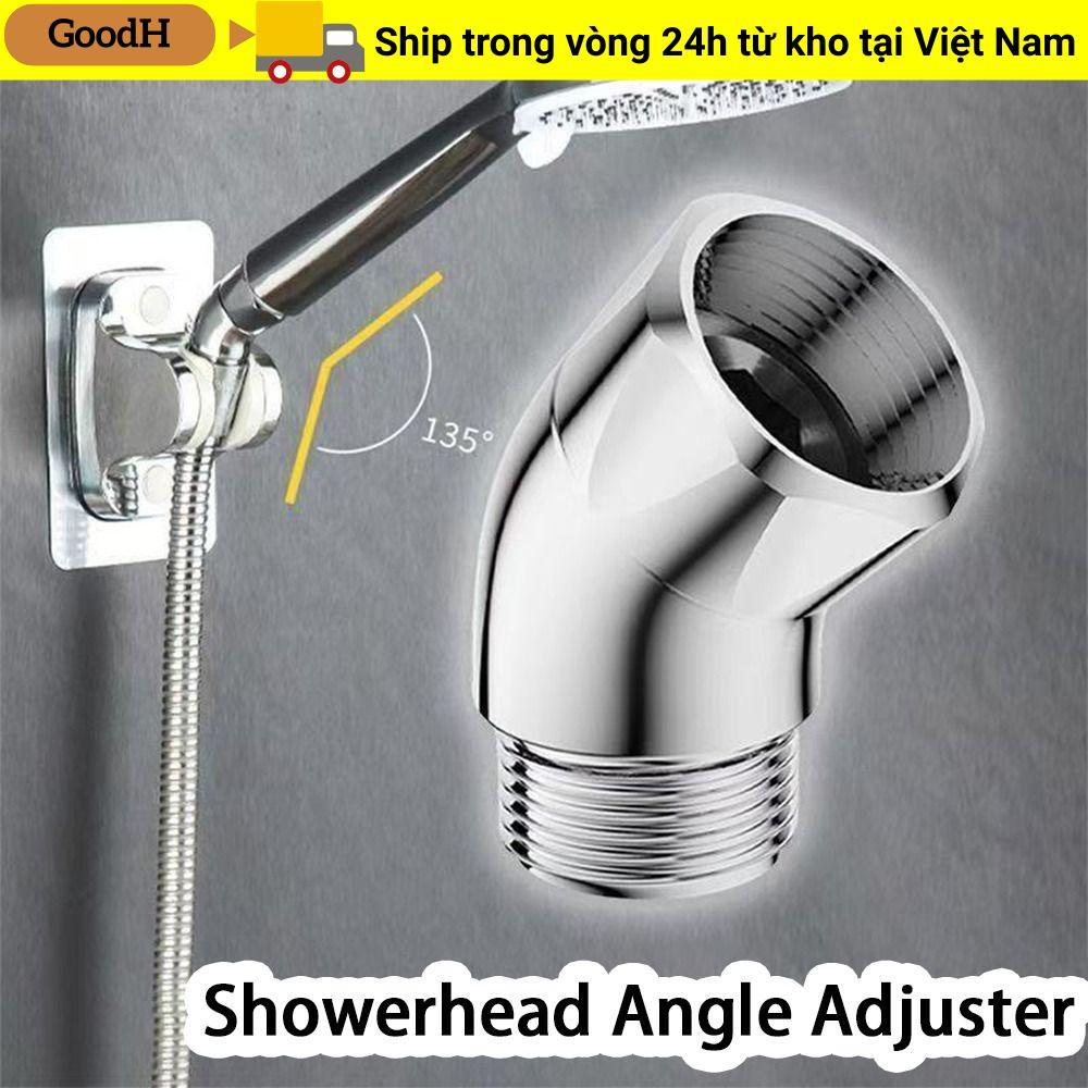 Bộ điều chỉnh góc vòi hoa sen GOODH, Bộ điều khiển góc vòi hoa sen khuỷu tay 135 độ 1 / 2 inch, Bộ chuyển đổi khuỷu tay vòi hoa sen đa năng cầm tay