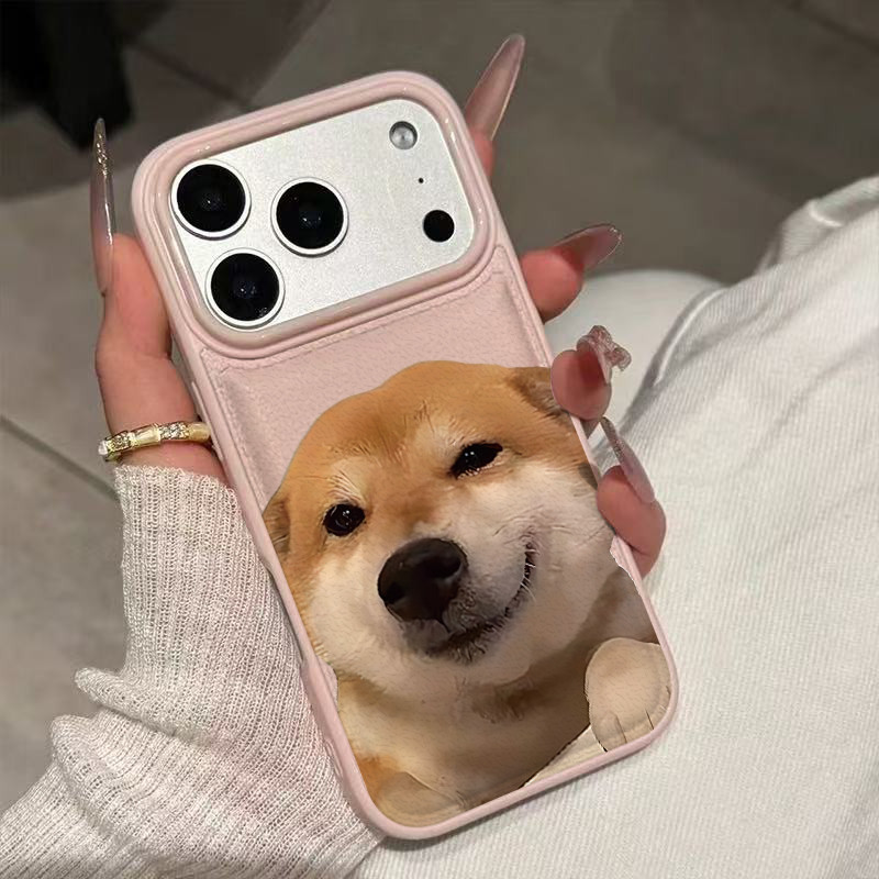 Ốp lưng da PU chó Shiba Inu dễ thương chống sốc, thiết kế độc đáo Cấp iPhone 17/16/15/14/13/12/11/X/XS Max