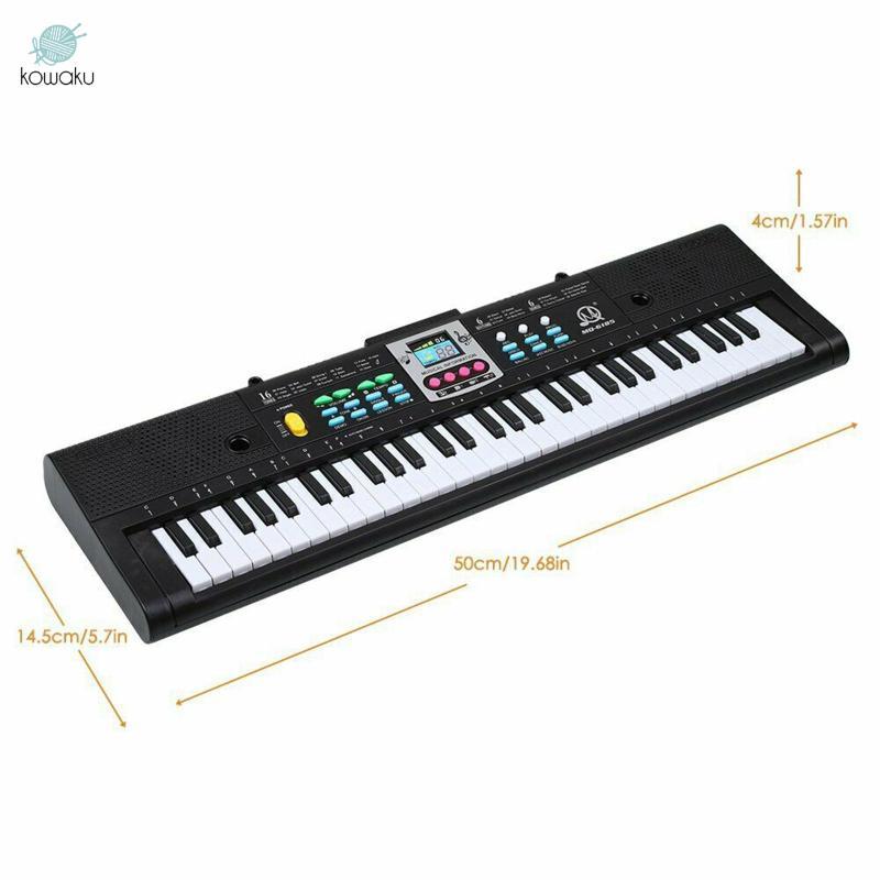 Đàn Piano điện dành cho người mới bắt đầu Nhạc cụ bàn phím kỹ thuật số 61 phím có micrô cho trẻ em Giáo dục âm nhạc sớm