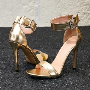Giày Nữ Giày Sandal Vàng Phong Cách Châu Âu Mỹ Bán Chạy Giày Sandal Mũi Tròn Tính Khí Thanh Lịch Giày Sandal Cơ Bản Siêu Cao 9GYU