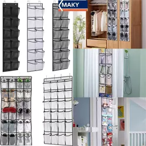 MAKY 12 / 24 Lưới Treo Tường Đồ lặt vặt Giày Tổ Chức Vải Tủ Quần Áo Túi Bảo Quản Ra Lưới Nhà Thơ Rõ Ràng Treo Trên Cửa Hộp VN