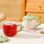 Cốc Gốm Hình Dâu Dễ Thương VN, Phong Cách Bán Chạy Trực Tuyến, Có Nắp; Cốc Nước Thiết Thực Phong Cách Mới, Quà Tặng Sinh Nhật Cho Bé Gái.