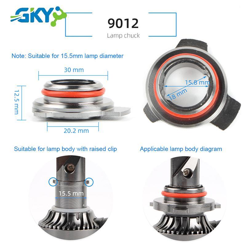 GKY Cho V7-9005 / 9006 / 9012 / H11 / H7 / H4 / H3 / H1 Đầu Giữ Đèn Kẹp Đèn LED Ô Tô Đế Bóng Đèn Bộ Chuyển Đổi Giá Đỡ GKY
