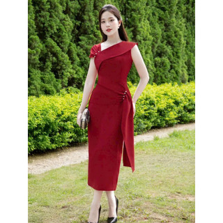 (New Hot) Đầm Nữ Thời Trang Phối EO Đính NGỌC Sang Chảnh Thanh Lịch XINH XẮN Tôn Dáng CÁC CHỊ EM K&B FASHION