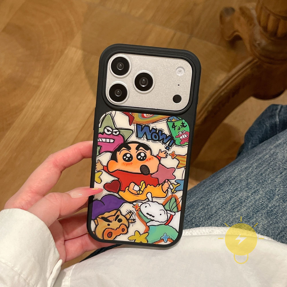 Phone Case For iPhone 17 Pro Max 16 15 14 13 TPU Cartoon Gilding Aesthetic Korean Cute