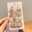 Cà Phê Màu Series Trẻ Em Hoạt Hình Gãy Tóc Dán Phong Cách Mới Bé Gái Dễ Thương Thỏ Đầu Lưng Velcro Tóc Gãy Dụng Cụ Tiện Dụng
