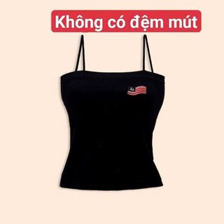 [ MỞ BÁN GIẢM 60% ] áo bún 2 dây  gân tăm mềm mịn co giãn -hình cờ mỹ AAA -thoittrang