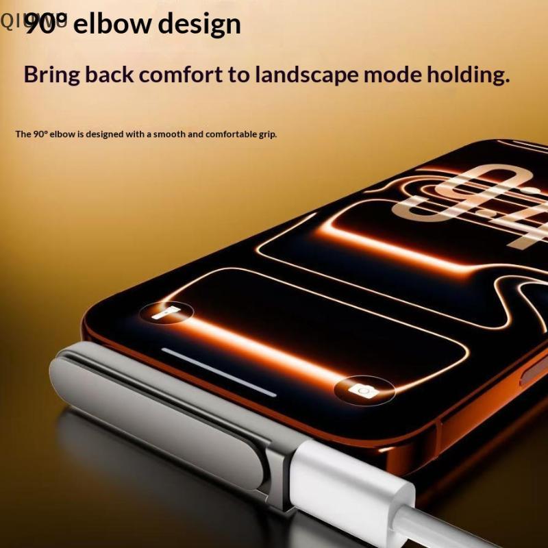 Bộ chuyển đổi QIUWU 240W Type C 2 In1 hỗ trợ sạc nhanh và đồng bộ hóa dữ liệu với giá đỡ tích hợp cho cuộc gọi Video và phim.