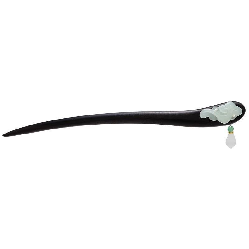 WHX [Ruyi Tốt lành] Kẹp tóc kiểu Trung Quốc mới Kẹp tóc Ebony! Kẹp tóc đơn giản hiện đại cao cấp cổ
