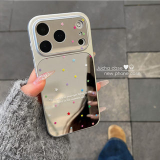 Hàn Quốc Bảo Vệ Toàn Diện Ống Kính Ngôi Sao Nhỏ Gương Acrylic Ốp Lưng Điện Thoại iPhone 17Promax 17Pro 12 13 14 15 16 Pro Max Chống Sốc Nữ Điện Thoại Di Động