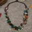 Vòng Cổ Hạt Gỗ SAIA, Phong Cách Bohemian Nhiều Màu Sắc Đính Hạt Trang Sức, Dân Tộc Retro Hạt Tròn Nhiều Lớp Vòng Cổ Trang Sức Nữ