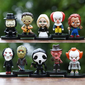 Kinh Dị Cổ Điển Phim Hàng Hóa Búp Bê Giáng Sinh Kinh Dị Đêm Joker Texas Cưa Xích Búp Bê Mô Hình Đồ Trang Trí