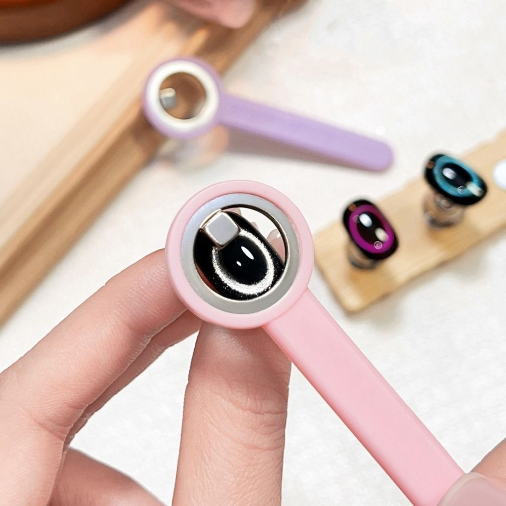 JIMMYCHOOEC Rỗng Nhẫn Mắt Mèo, Tay Cầm Dài Hình Lỗ Đen Rỗng Thanh Tròn, Công Thái Chuyên Nghiệp Mạnh Móng Tay Vòng, Salon