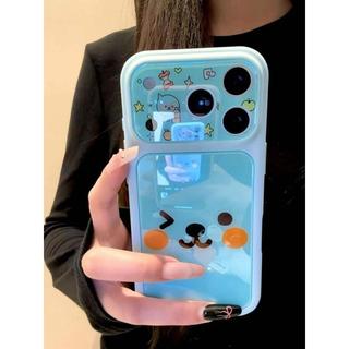 Phim Hoạt Hình Dễ Thương Ống Kính Máy Ảnh Màu Xanh Qoo Acrylic Ốp Lưng Điện Thoại iPhone 17Promax 17Pro 14 15 16 Pro Max 13 Chống Sốc Ngọt Ngào Nữ Tính Nữ Điện Thoại Di Động