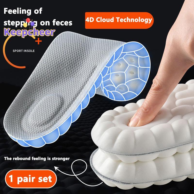 [Keepcheer] Đế lót thể thao cao su có độ đàn hồi cao Hỗ trợ vòm Đệm hấp thụ Sho thoáng khí Mới