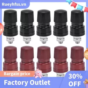 5 Cặp Bài viết đóng sách mạ đồng thau, Thiết bị đầu cuối ren M6, Ứng dụng rộng rãi, Dễ phân biệt, Độ dẫn điện mạnh