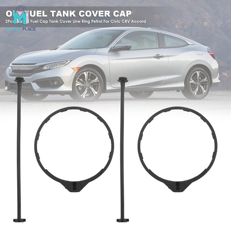 2 Chiếc Dầu Ô Tô Nắp Nhiên Liệu Xe Tăng Bao Dòng Vòng Xăng Cho Xe Honda Civic CRV Accord Jazz City Odyssey Cho Acura