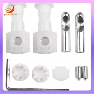 Bộ bu lông cố định nhà vệ sinh gắn tường Hưng Dây buộc kim loại mạ kẽm để lắp đặt an toàn Dễ dàng treo tường màu trắng