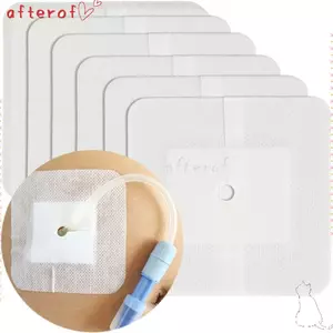 AFTEROF 10 Chiếc Miếng Lót Ống Ăn, Ống Dẫn Vết Thương Ngoại Vi Băng Ống Thông Ngực, Thay Thế Gtube Tiếp Liệu Phụ Kiện Lọc Nước Xả Băng Dính Bệnh Nhân
