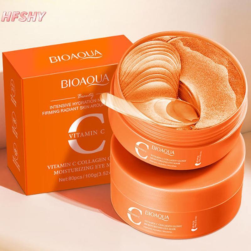 HFSHY 80 chiếc Mặt nạ mắt BIOAQUA Crystal Collagen Chống quầng thâm Chống nhăn Dưỡng ẩm Chống lão hóa Miếng dán mắt Chăm sóc da mắt VN