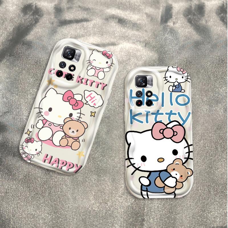 Thích hợp cho Redmi 10 Note 11 11S 12 Pro 4G 3D Phụ kiện TPU mềm Kitty Rilakkuma Vỏ điện thoại chống sốc