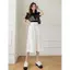 Quần ống rộng Drape Quần crop nữ mùa hè 2026 Phiên bản Hàn Quốc Phong cách mới chữ a eo cao Culottes Slimer Look dáng rộng Quần thường ngày
