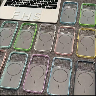 Ốp lưng chống sốc viền đầy màu sắc 2 TRONG 1 cho iPhone 17 16E 15 14 Plus 13 12 11 Pro Max Clear Matte Soft Candy Cover Funda