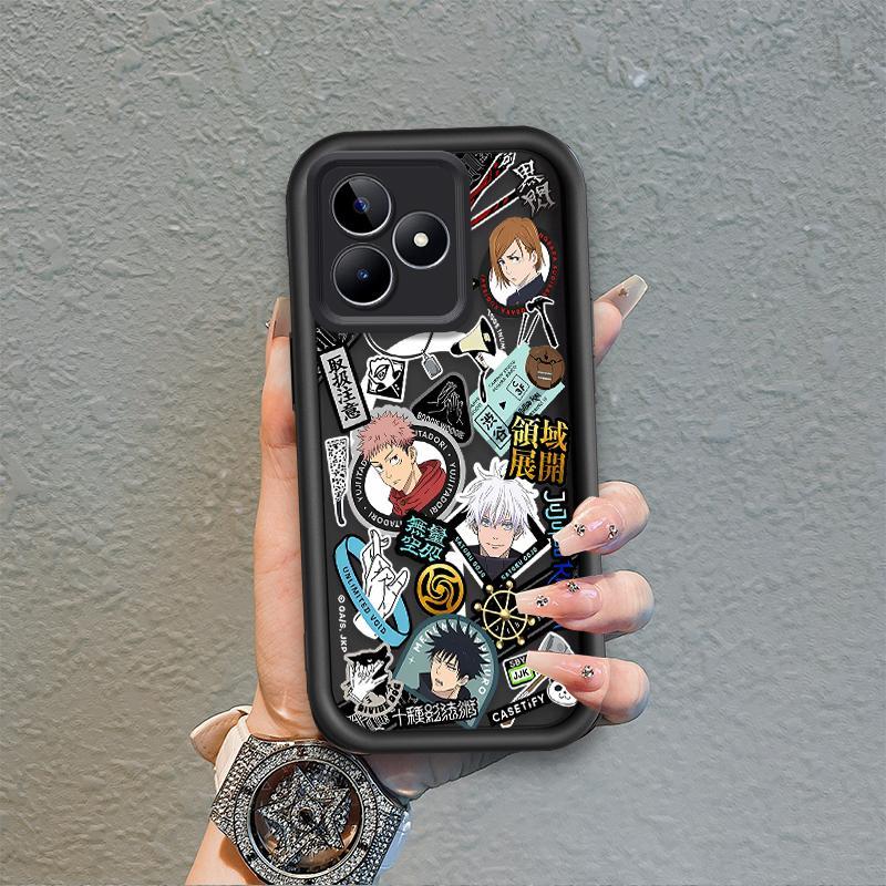 Ốp Lưng Cho Redmi 13 12 POCO M6 4G Hoạt Hình Silicon Mềm Ốp lưng TPU Jujutsu Kaisen Anime Mắt Thiên Thần Chống Sốc Ốp Lưng