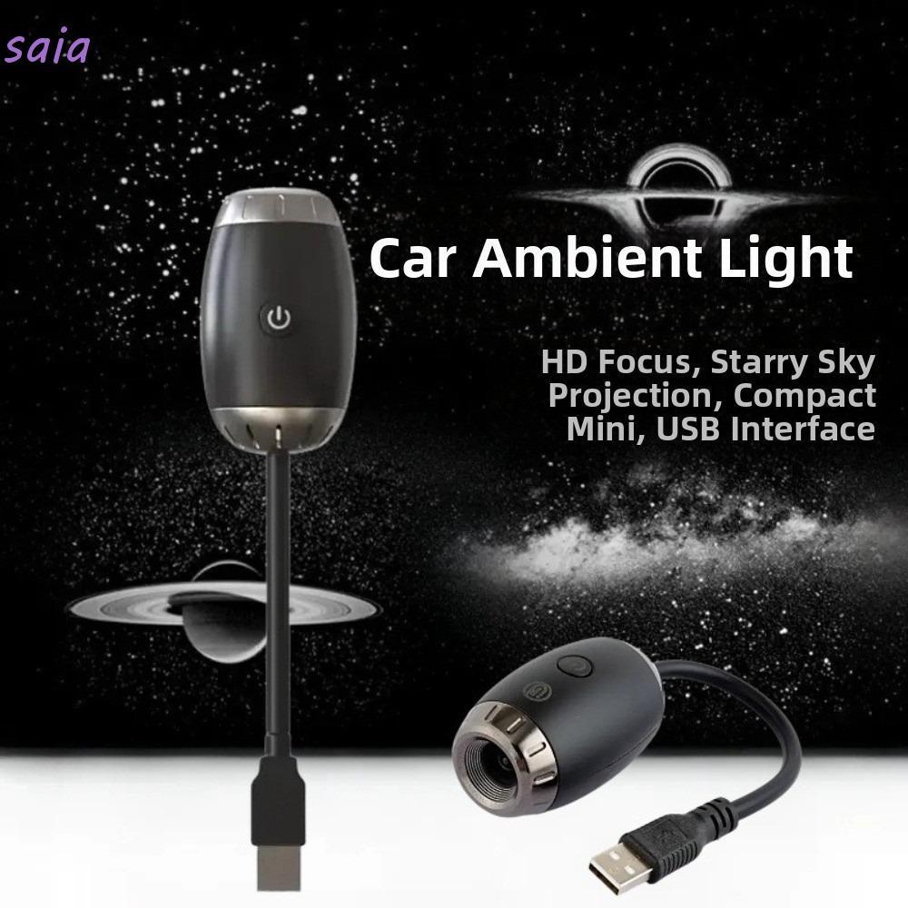Đèn LED bầu trời đầy sao SAIA, Máy chiếu Galaxy tầm lớn có thể điều chỉnh lấy nét, chạy bằng USB 3 mức độ sáng có thể điều chỉnh 5V1A Đèn chiếu sao Thổ Trang trí phòng ngủ