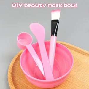 【Roshy】bát đựng dầu xả thìa đong bằng nhựa Dụng cụ đắp mặt nạ spa làm đẹp: Bát đựng mặt nạ thìa khuấy cọ đắp mặt nạ.