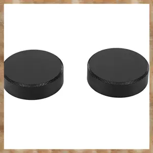 2 chiếc Nắp đậy ống kính phía sau gắn kim loại C cho camera quan sát (Đen)