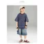 Áo thun Cotton thông thường cho trẻ em Hàn Quốc mùa hè sọc dáng rộng tay ngắn 80-170 Size 3ZSY