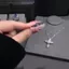 Nhẫn nữ hình họcklein xanh lam topaz