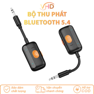 Bộ Chuyển Đổi Bluetooth 5.4 2 Trong 1 – Thu Phát AUX 3.5mm, Rảnh Tay Gọi Điện, Tương Thích Ô Tô, Loa Có Dây, PC, TV