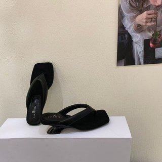Giày Cao Gót Nữ Mũi Vuông Dày Gót Slip-On 35-41