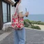 Mùa Hè Chính Hãng Phiên Bản Hàn Quốc ins Retro Hoa Một Vai Vải Hoa Hồng Hợp Thời Trang Túi Du Lịch Đi Biển Mua Sắm