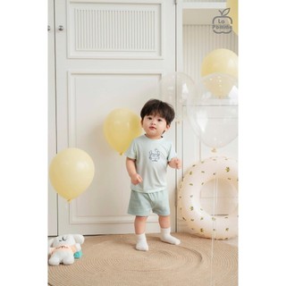 La pomme SS26.T4.1.1 BST Bộ cộc tay Mềm Mịn by La Pomme cùng lướt trên mặt sóng cho bé
