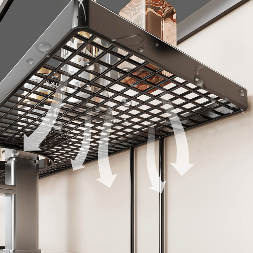 Kệ Để Đồ Bồn Rửa Mặt Nhà Tắm MODERN,Giá Để Mỹ Phẩm, Đồ Rửa Bát Rãnh Chữ U Tiện Dụng, Chống Gỉ,Bền Đẹp