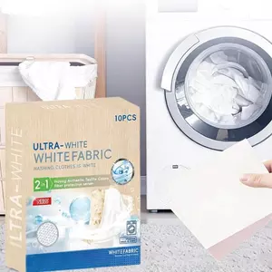 Thuốc Nhuộm Trắng Cho Quần Áo 10 Tờ Tự Nhiên Tô Màu Phục Hồi Thuốc Nhuộm Trắng Cho Quần Áo Cotton Len Gỗ Vải